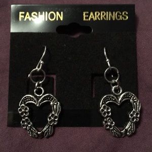 Floral Heart Earrings